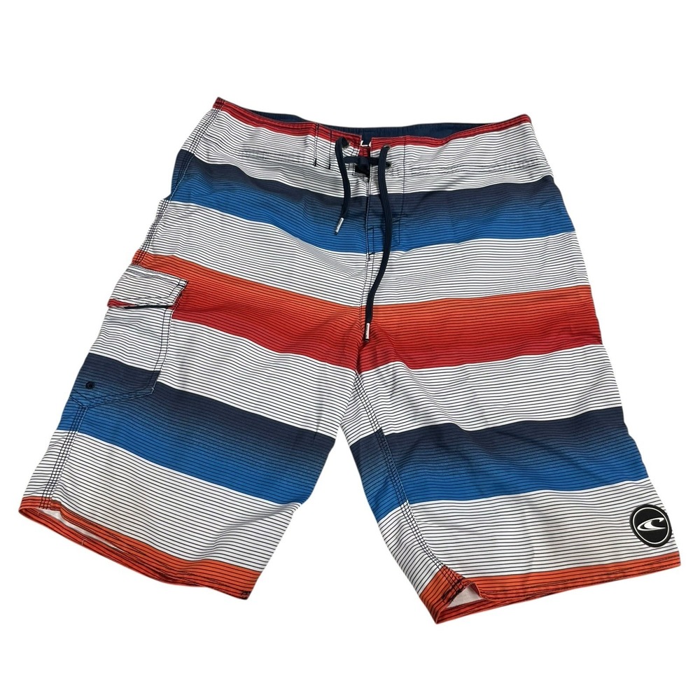 Men's O'Neil Multicolor striped Swim‎ Trunks Size 30